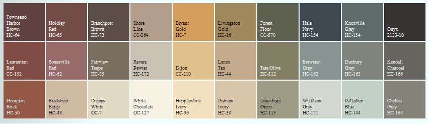 Resources - Benjamin Moore Historic Paint Colours